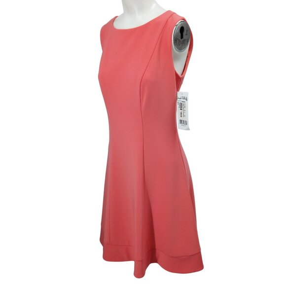 Joseph Ribkoff Coral Sleeveless Sheath Dress Size 8 A-Line Career Stretch Zipper - Picture 1 of 12